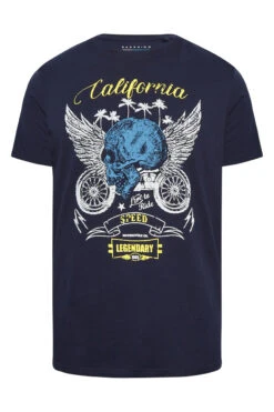 BadRhino Big & Tall Navy Blue California Skull Print T-Shirt -Urban Fitwear Sales 0038ba5d d0e6 47 207964 X
