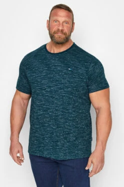 BadRhino Big & Tall Teal Green Injected Slub T-Shirt
