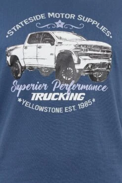 BadRhino Big & Tall Blue 'Stateside Motor' Printed T-Shirt -Urban Fitwear Sales 02c2f51b e91c 4a 207959 Z