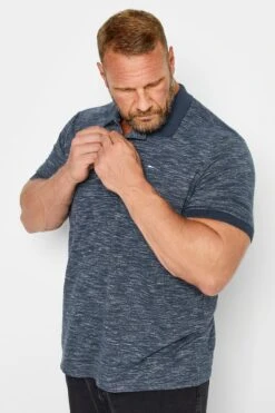 BadRhino Big & Tall Navy Blue Slub Polo Shirt 4 BadRhino Big & Tall Navy Blue Slub Polo Shirt -Urban Fitwear Sales 0397e550 481c 4f 208608 A