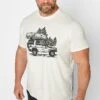 BadRhino Big & Tall White Adventure Jeep Print T-Shirt
