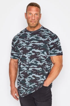D555 Big & Tall Grey Camouflage T-Shirt