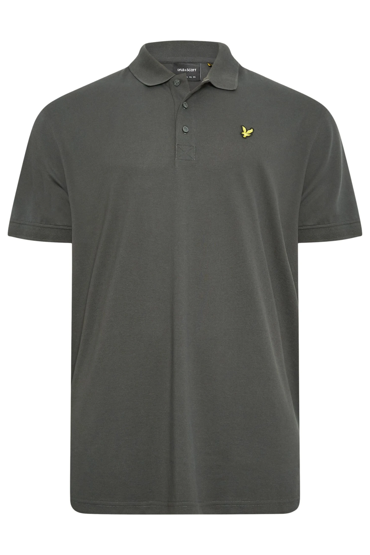 LYLE & SCOTT Big & Tall Gunmetal Grey Core Polo Shirt 2 LYLE & SCOTT Big & Tall Gunmetal Grey Core Polo Shirt - Image 2