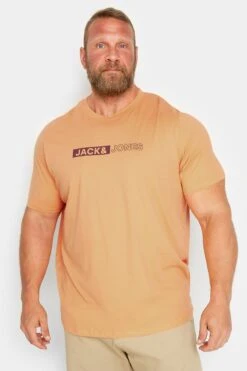 JACK & JONES Big & Tall Orange Logo T-Shirt