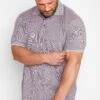BadRhino Big & Tall Pink Birdseye Polo Shirt