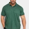 BadRhino Big & Tall Pine Green Slub Polo Shirt