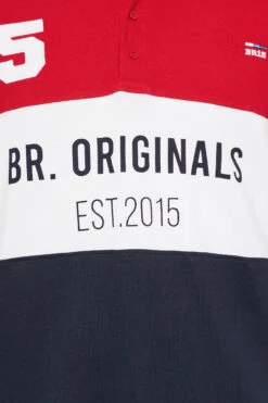 BadRhino Big & Tall Red Colour Block Logo Polo Shirt 4 BadRhino Big & Tall Red Colour Block Logo Polo Shirt -Urban Fitwear Sales 1aceb37d 9996 4c 207331 Z