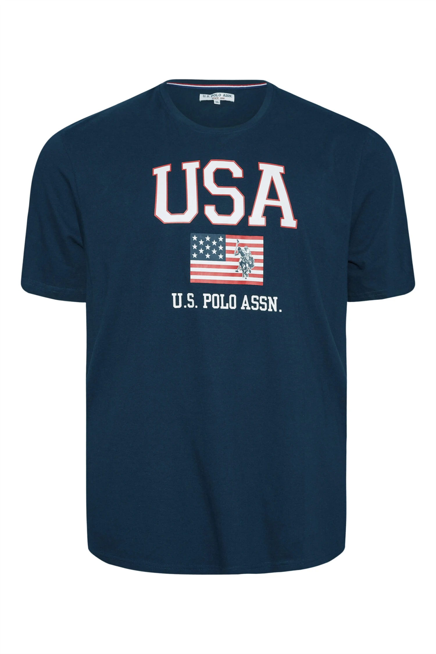 U.S. POLO ASSN. Big & Tall Navy Blue USA Print T-Shirt 3 U.S. POLO ASSN. Big & Tall Navy Blue USA Print T-Shirt - Image 3