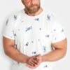 BLEND Big & Tall White Floral T-Shirt
