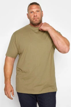 KAM Big & Tall Olive Green Core T-Shirt