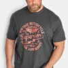 ESPIONAGE Big & Tall Grey Superior Printed T-Shirt