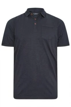 BadRhino Big & Tall Navy Blue Slub Short Sleeve Polo Shirt -Urban Fitwear Sales 2593a77b 3e16 47 208718 X