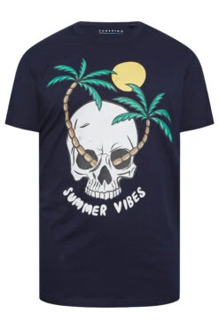 BadRhino Big & Tall Navy Blue Summer Vibes T-Shirt -Urban Fitwear Sales 25bf914d 195f 40 207975 X