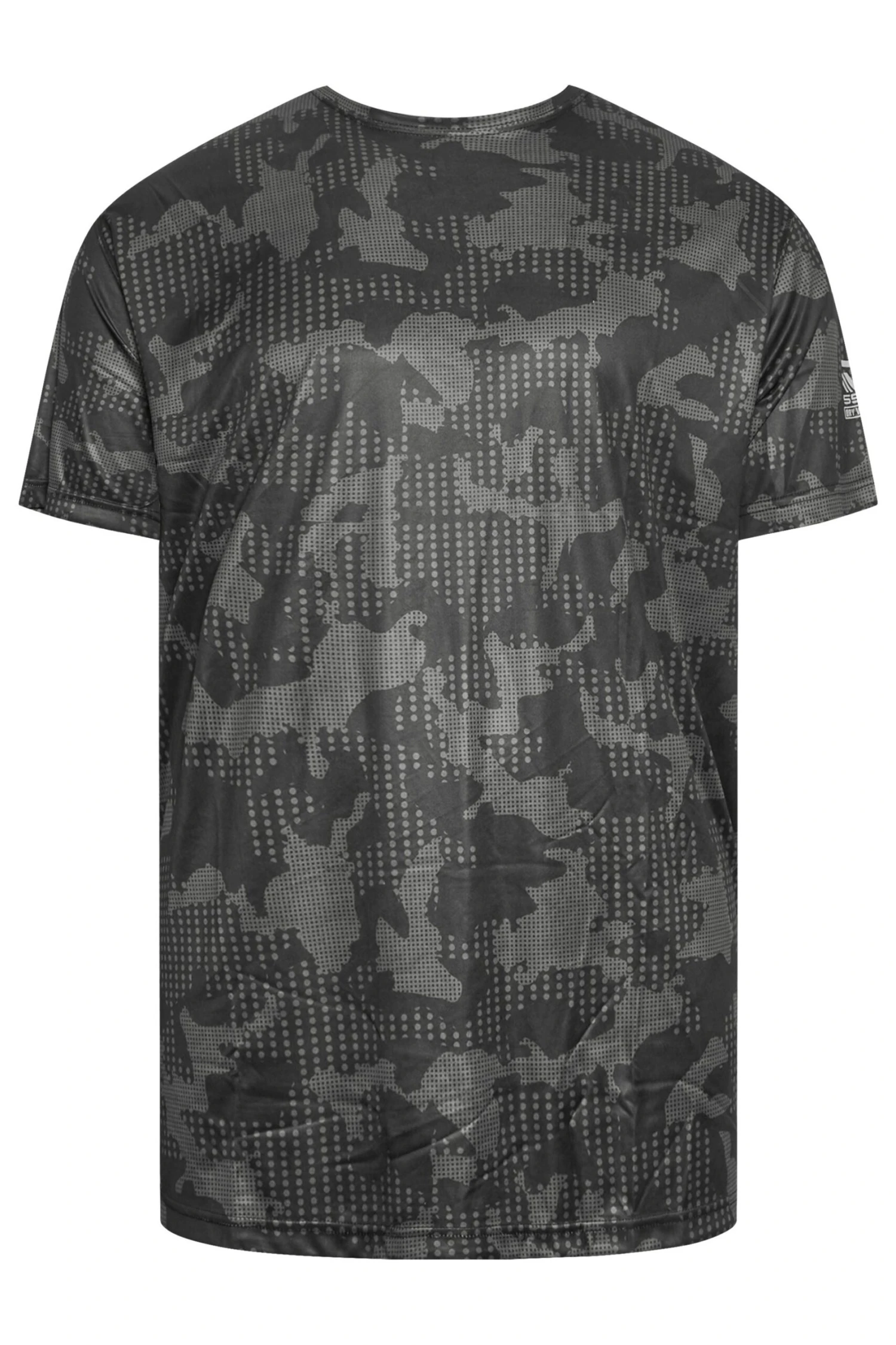 D555 Big & Tall Black Camo Print Dry Wear T-Shirt 3 D555 Big & Tall Black Camo Print Dry Wear T-Shirt - Image 3