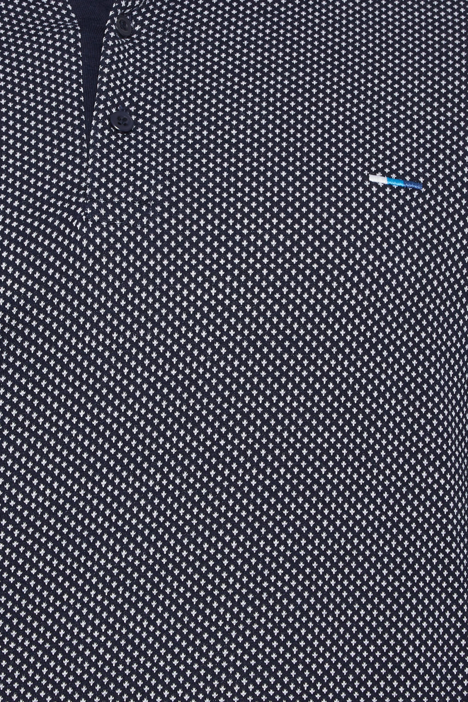 BadRhino Bad & Tall Navy Geometric Polo Shirt 2 BadRhino Bad & Tall Navy Geometric Polo Shirt - Image 2