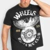 BadRhino Big & Tall Black 'Wheels' Print T-Shirt