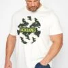 JACK & JONES Big & Tall White Camo Logo T-Shirt