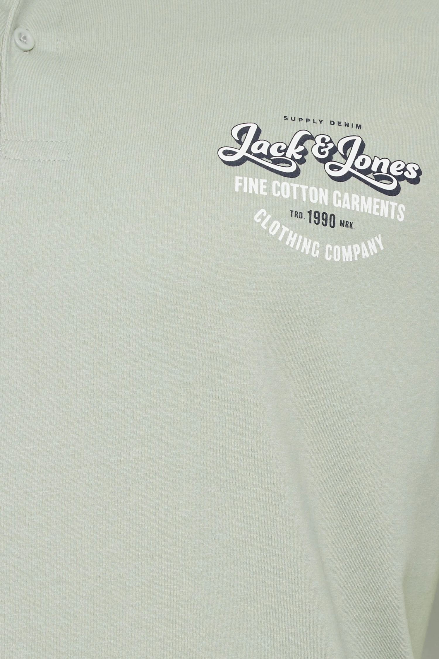 JACK & JONES Big & Tall Light Grey Logo Print Polo Shirt 2 JACK & JONES Big & Tall Light Grey Logo Print Polo Shirt - Image 2