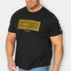 LAMBRETTA Big & Tall Black Logo Graphic Print T-Shirt