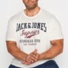 JACK & JONES Big & Tall White 'Superior' Printed Logo T-Shirt