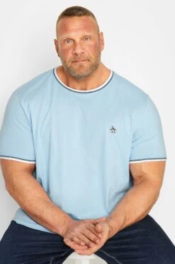 PENGUIN MUNSINGWEAR Big & Tall Light Blue Ringer T-Shirt