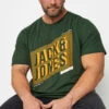 JACK & JONES Big & Tall Green Logo Printed T-Shirt