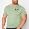RELIGION Big & Tall Green Butterfly Skull Print T-Shirt