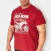 BadRhino Big & Tall Red 'Speed Machine' Motorcycle Print Short Sleeve T-Shirt