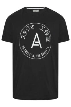 STUDIO A Big & Tall Black Logo Print T-Shirt 5 STUDIO A Big & Tall Black Logo Print T-Shirt -Urban Fitwear Sales 3736b6e0 f0e8 44 207795 X