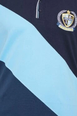 BadRhino Big & Tall Dark & Light Blue Stripe Polo Shirt -Urban Fitwear Sales 375a77ed d0e9 44 207502 Z