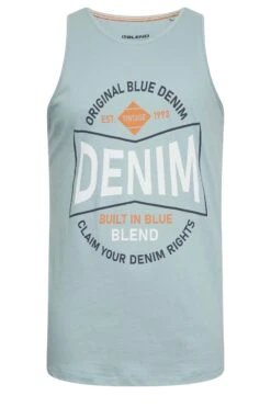 BLEND Big & Tall Light Blue Logo Print Vest 5 BLEND Big & Tall Light Blue Logo Print Vest -Urban Fitwear Sales 37a2e0fa 78e8 4c 207791 X