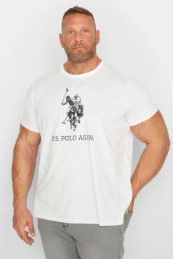 Urban Fitwear Sales 3 U.S. POLO ASSN. Big & Tall White Rider Logo T-Shirt