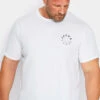 JACK & JONES Big & Tall White Crew Neck Logo T-Shirt
