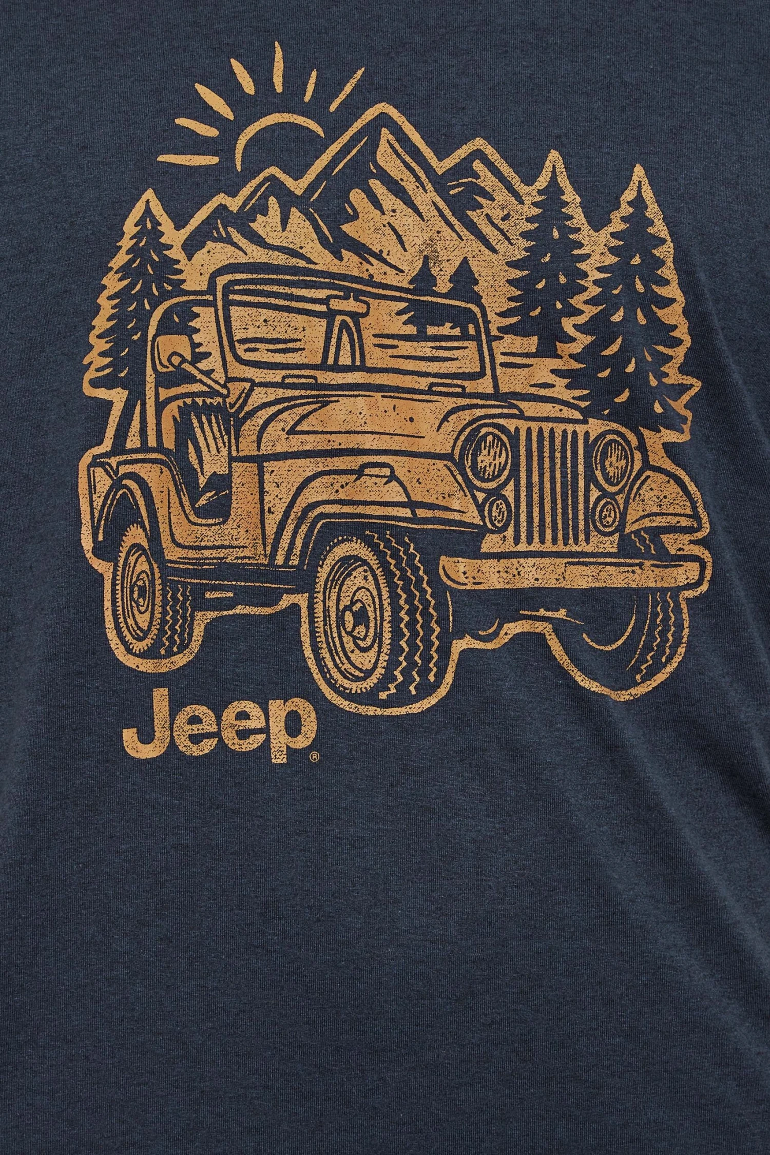 D555 Big & Tall Navy Blue Jeep Graphic Print T-Shirt 2 D555 Big & Tall Navy Blue Jeep Graphic Print T-Shirt - Image 2