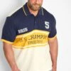 BadRhino Big & Tall Navy Blue & Yellow BR15 Champions Polo Shirt