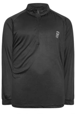 D555 Big & Tall Black Long Sleeve Zip Up Top -Urban Fitwear Sales 3ccd74ef c233 4c 208391 X