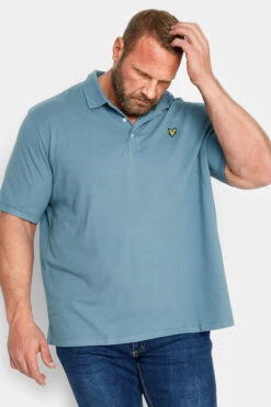 LYLE & SCOTT Big & Tall Mid Blue Core Polo Shirt
