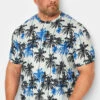 JACK & JONES Big & Tall White Palm Tree Print T-Shirt
