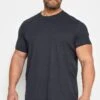 BadRhino Big & Tall Navy Blue Slub T-Shirt
