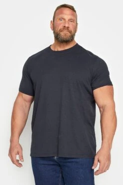 BadRhino Big & Tall Navy Blue Slub T-Shirt