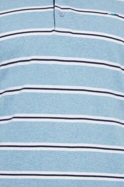 BadRhino Big & Tall Light Blue Stripe Print Polo Shirt -Urban Fitwear Sales 3f3a825c 7add 45 208099 Z