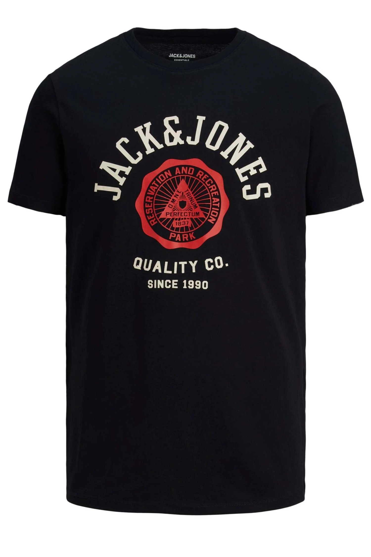 JACK & JONES Big & Tall Black Logo Print T-Shirt 2 JACK & JONES Big & Tall Black Logo Print T-Shirt - Image 2