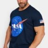 BadRhino Big & Tall Navy Blue Nasa Short Sleeve T-Shirt