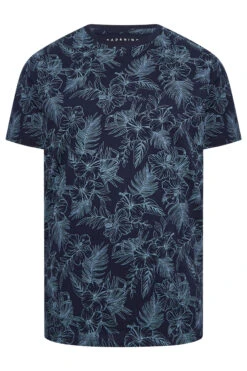 BadRhino Big & Tall Navy Blue Hawaiian Print T-Shirt -Urban Fitwear Sales 4858c705 7cd0 4b 207979 X