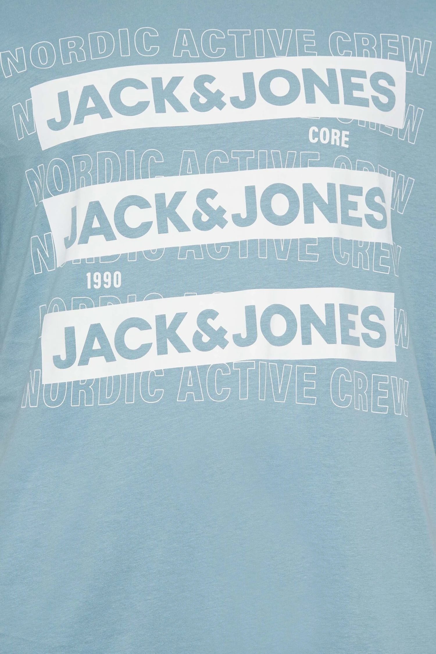 JACK & JONES Big & Tall Blue 'Nordic Active Crew' Logo T-Shirt 2 JACK & JONES Big & Tall Blue 'Nordic Active Crew' Logo T-Shirt - Image 2