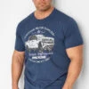 BadRhino Big & Tall Blue 'Stateside Motor' Printed T-Shirt