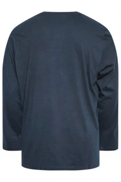 JACK & JONES Big & Tall Navy Blue Long Sleeve Logo T-Shirt -Urban Fitwear Sales 4c42895c d740 44 208295 Y