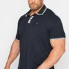 BadRhino Big & Tall Navy Blue BR15 Placket Polo Shirt