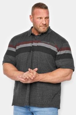 KAM Big & Tall Charcoal Grey Polo Shirt