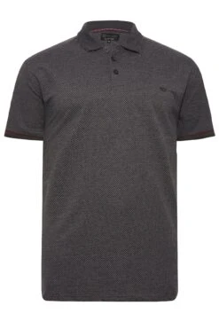 KAM Big & Tall Charcoal Grey Polka Dot Polo Shirt -Urban Fitwear Sales 50ce66bb b508 4b 207766 X